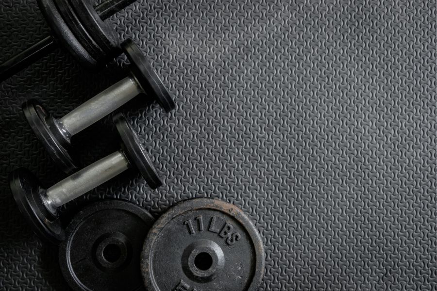 Exercise Weights Iron Dumbbell With Extra Plates